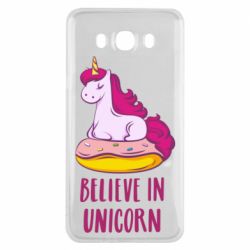 Чехол для Samsung J7 2016 Единорог с пончиком - PrintSalon
