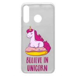 Чехол для Huawei P30 Lite Единорог с пончиком - PrintSalon