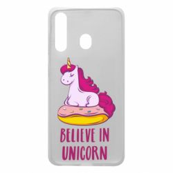 Чехол для Samsung A60 Единорог с пончиком - PrintSalon