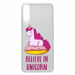 Чехол для Samsung A70 Единорог с пончиком - PrintSalon