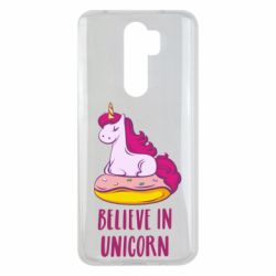 Чехол для Xiaomi Redmi Note 8 Pro Единорог с пончиком - PrintSalon