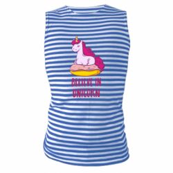 Майка-тельняшка Единорог с пончиком - PrintSalon