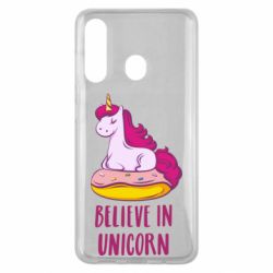 Чехол для Samsung M40 Единорог с пончиком - PrintSalon