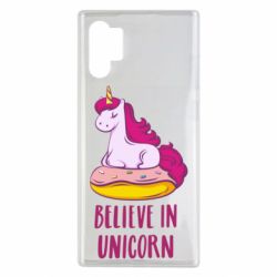 Чехол для Samsung Note 10 Plus Единорог с пончиком - PrintSalon