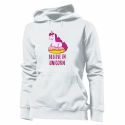 Женское худи Единорог с пончиком - PrintSalon