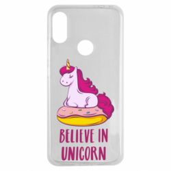 Чехол для Xiaomi Redmi Note 7 Единорог с пончиком - PrintSalon