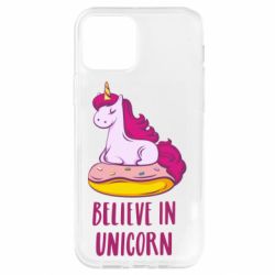 Чехол для iPhone 12 Единорог с пончиком - PrintSalon