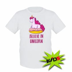 Детская футболка Единорог с пончиком