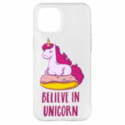 Чехол для iPhone 12 Pro Max Единорог с пончиком - PrintSalon