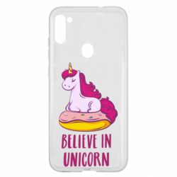 Чехол для Samsung A11/M11 Единорог с пончиком - PrintSalon