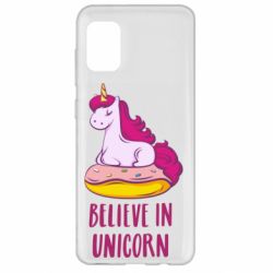 Чехол для Samsung A31 Единорог с пончиком - PrintSalon