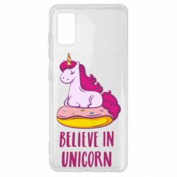 Чехол для Samsung A41 Единорог с пончиком - PrintSalon