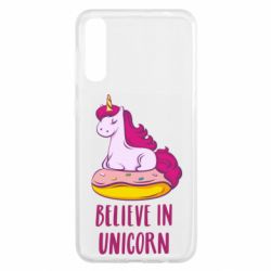 Чехол для Samsung A50 Единорог с пончиком - PrintSalon