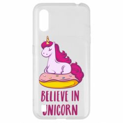 Чехол для Samsung A01/M01 Единорог с пончиком - PrintSalon