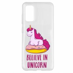 Чехол для Samsung S20 Единорог с пончиком - PrintSalon