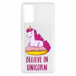 Чехол для Samsung S20 FE Единорог с пончиком - PrintSalon