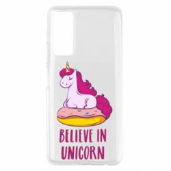 Чехол для Huawei P Smart 2021 Единорог с пончиком - PrintSalon