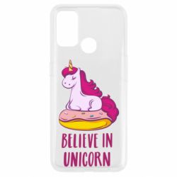 Чехол для Oppo A53/A32/A33 Единорог с пончиком - PrintSalon
