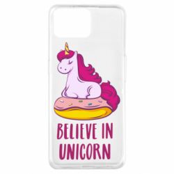 Чехол для Oppo A73 Единорог с пончиком - PrintSalon