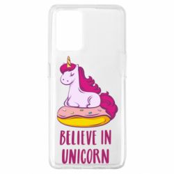 Чехол для Oppo A74 4G Единорог с пончиком - PrintSalon