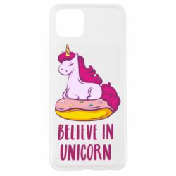 Чехол для Oppo A92s Единорог с пончиком - PrintSalon