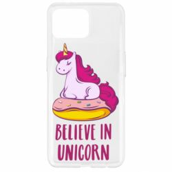 Чехол для Oppo Reno 4 Lite Единорог с пончиком - PrintSalon