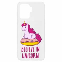 Чехол для Oppo Reno 5 Lite Единорог с пончиком - PrintSalon