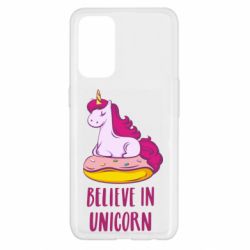 Чехол для Oppo Reno 5 4G Единорог с пончиком - PrintSalon