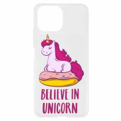 Чехол для Xiaomi Mi11 Lite Единорог с пончиком - PrintSalon