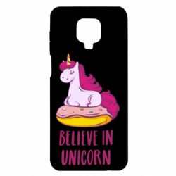 Чехол для Xiaomi Redmi Note 9S/9Pro/9Pro Max Единорог с пончиком - PrintSalon