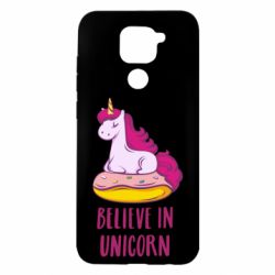 Чехол для Xiaomi Redmi Note 9/Redmi 10X Единорог с пончиком - PrintSalon