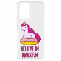 Чехол для Xiaomi Redmi Note 10 Pro Единорог с пончиком - PrintSalon