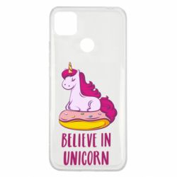 Чехол для Xiaomi Redmi 9c Единорог с пончиком - PrintSalon