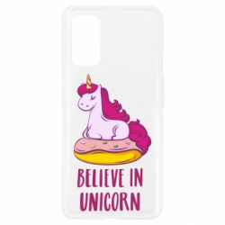 Чехол для Realme 7 Pro Единорог с пончиком - PrintSalon