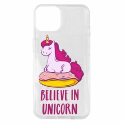 Чохол для iPhone 14 Єдиноріг з пончиком