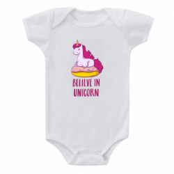 Детский бодик Единорог с пончиком - PrintSalon