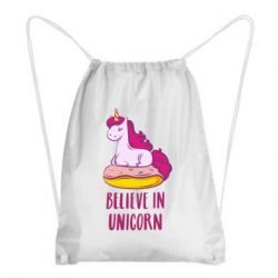 Рюкзак-мешок Единорог с пончиком - PrintSalon