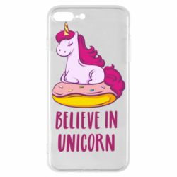Чехол для iPhone 7 Plus Единорог с пончиком - PrintSalon