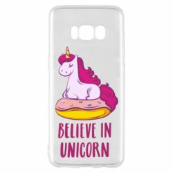 Чехол для Samsung S8 Единорог с пончиком - PrintSalon