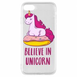 Чехол для iPhone 8 Единорог с пончиком - PrintSalon