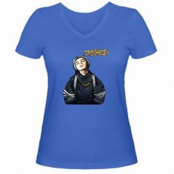 Женская футболка с V-образным вырезом Элджей - PrintSalon