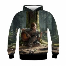 Детское 3D худи Ellie Plays Guitar - PrintSalon