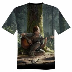 Мужская футболка 3D Ellie Plays Guitar - PrintSalon