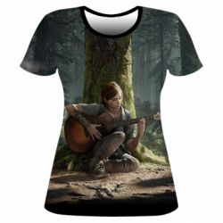 Женская футболка 3D Ellie Plays Guitar - PrintSalon