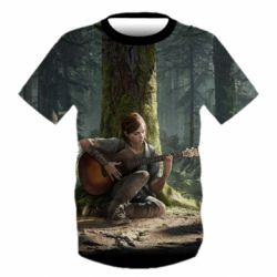 Детская 3D футболка Ellie Plays Guitar - PrintSalon