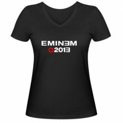 Женская футболка с V-образным вырезом Eminem 2013 - PrintSalon