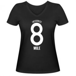 Женская футболка с V-образным вырезом Eminem 8 mile - PrintSalon