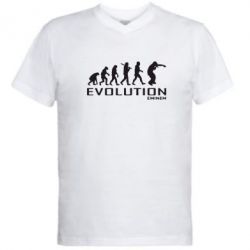 Мужская футболка  с V-образным вырезом Eminem Evolution - PrintSalon