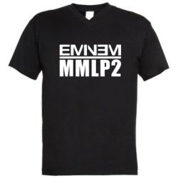 Мужская футболка  с V-образным вырезом Eminem MMLP2 - PrintSalon
