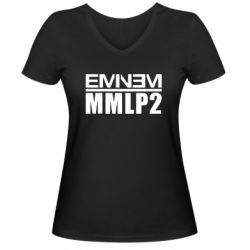 Женская футболка с V-образным вырезом Eminem MMLP2 - PrintSalon